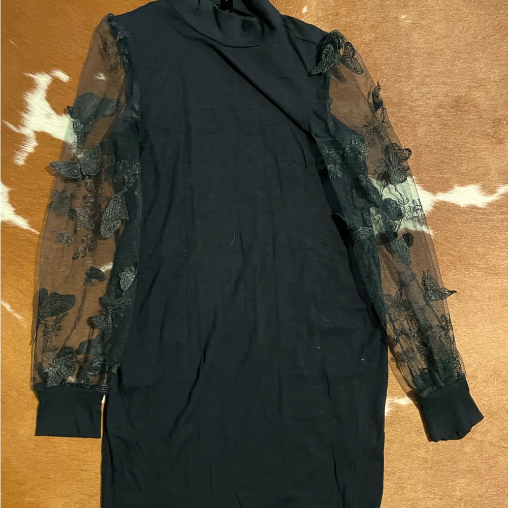 Maternity black knee length dress size large 8/10